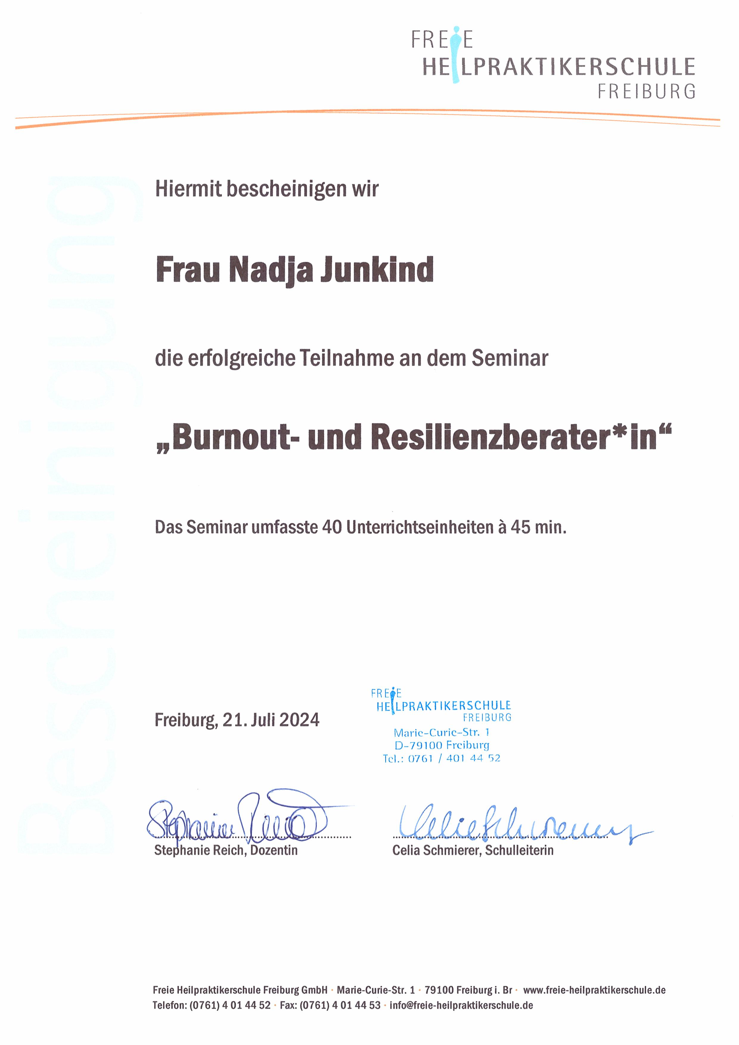 Burnout- und Resilienzberater*in